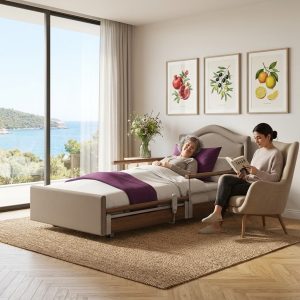 Solo Konfor Plus Hasta Yatağı 90cm, Opera Hasta Karyolası (BPL062-30PWUF1)